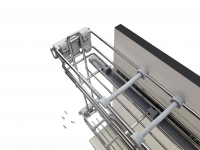 Карго FBM 2-рівневий, корпус 150 мм, ліве, хром, напрямні Hettich, Made in Italy