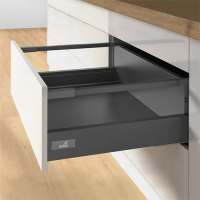 Комплект шухляди Atira H=176мм L=420мм з 1 релінгом, часткового висування, з дотягувачем, антрацит (17915)