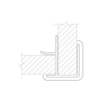 Кут зовнішній для цоколя Scilm, 90°, H=100 мм, нержавіюча сталь