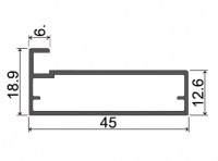 Профіль рамковий Е-9 L=5,5 м, шампань, Elite