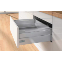 Комплект шухляди Atira H=144мм L=470мм з TopSide метал, часткового висування, з дотягувачем, сріблястий (14053)