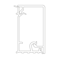 Плінтус прямокутний Н=40 L=4000, алюміній анодований