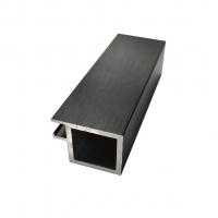 Профіль рамковий Е-5 L=5,5 м, для фасадів з прихованими завісами, чорний фактура, Elite