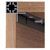 Профіль Cadro кутовий під прикручування, 3000 мм, чорний матовий (9303886) Hettich