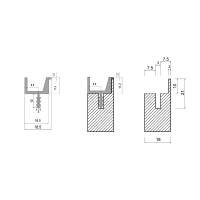 Врізний профіль-ручка PR-4, 18 мм, L=5 м, чорний фактура, Elite