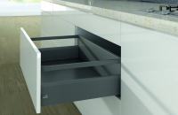 Комплект шухляди ArciTech H=218мм L=500мм, з 1 релінгом, боковина 126 мм, з дотягувачем, антрацит (15300)