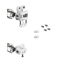 Комплект фурнітури WingLine L для лівих дверей, 12 кг, без функції самозачинення, з нижнім елементом, білий (9278345)