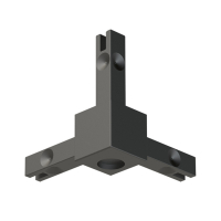 З'єднувальний елемент Cadro, 3-х сторонній, LED вихід підключення, чорний матовий (9298843) Hettich