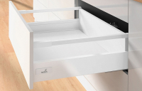 Комплект шухляди Atira H=144мм L=420мм з 1 релінгом, повного висування, Push to open Silent, білий (14437)