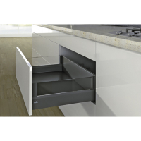 Комплект шухляди ArciTech H=218мм L=500мм, з DesignSide скло, боковина 94 мм, з дотягувачем, антрацит (15408)