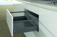 Комплект шухляди ArciTech H=218мм L=500мм, з 1 релінгом, боковина 94 мм, з дотягувачем, антрацит (17381)