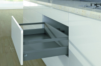 Комплект шухляди ArciTech H=186мм L=450мм, з 1 релінгом, боковина 94 мм, з дотягувачем, антрацит (17370)