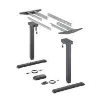 Комплект стола Steelforce Pro 300 slim, з електрорегулюванням висоти, чорний (9309793) Hettich