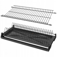 Сушка для посуду Wiexpol графіт: секція W=800 мм, 764×278 мм, з пластиковим профілем, Made in Poland