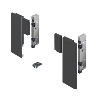 Кріплення передньої панелі під скло, для використання з бічним профілем шухляди Inlay, висота 187 мм, антрацит (9257659)