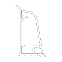 Плінтус овальний рифлений H=45 L=4000, алюміній анодований