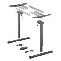 Комплект стола Steelforce Pro 300, з електрорегулюванням висоти, чорний (9309791) Hettich