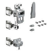 Комплект фурнітури WingLine L для лівих дверей, 25 кг, без функції самозачинення, з нижнім елементом, сірий (9278571)