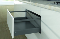 Комплект шухляди ArciTech H=250мм L=450мм, з 1 релінгом, боковина 94 мм, з дотягувачем, антрацит (15296)