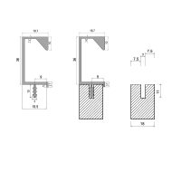 Врізний профіль-ручка PR-9, 18 мм, L=5 м, чорний фактура, Elite