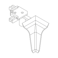 Кут внутрішній 90° до плінтусу Н=45, сірий