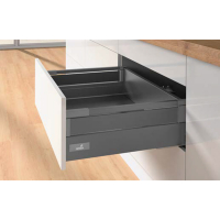 Комплект шухляди Atira H=144мм L=470мм з TopSide метал, часткового висування, з дотягувачем, антрацит (14163)
