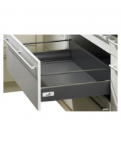 Шухляда InnoTech Антрацит H144 L470 з 1 релінгом, повного висування з дотягувачем, EB=10,5 мм (16725)