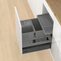 Система збору сміття InsertFlex, у секцію 500 мм, 34 л. (18+8+8), темно сірий (9352459) Hettich