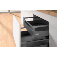 Внутрішня шухляда Atira H=144мм L=470мм, повного висування, з дотягувачем, антрацит (17464)