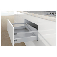 Комплект шухляди ArciTech H=186мм L=450мм, з 1 релінгом, боковина 94 мм, з дотягувачем, срібло (11268)