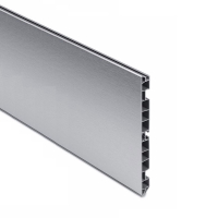 Цоколь пластиковий Scilm H=150 мм, L=4000 мм, алюміній браш