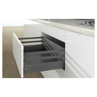 Комплект шухляди ArciTech H=250мм L=450мм, з 2 релінгом, боковина 94 мм, з дотягувачем, антрацит (15357)