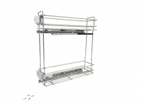 Карго FBM 2-рівневий, корпус 200 мм, праве, хром, напрямні Hettich, Made in Italy