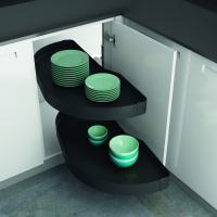 Кутовий механізм Salso 200 з Silent System, ширина фасаду 450 мм, лівий, антрацит (22184) Hettich