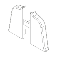 Заглушка до плінтусу Н=45, ліва+права, сіра