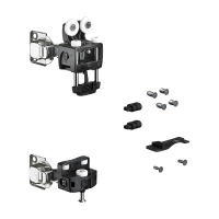 Комплект фурнітури WingLine L для лівих дверей, 12 кг, з функцією самозачинення, з нижнім елементом, чорний (9278050)