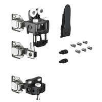 Комплект фурнітури WingLine L для лівих дверей, 25 кг, без функції самозачинення, з нижнім елементом, чорний (9278604)