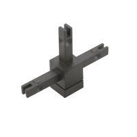 З'єднувальний елемент Cadro, 3-х сторонній, з регулюванням по висоті, 2D, чорний матовий (9298827) Hettich