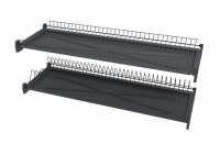 Сушка для посуду Wiexpol графіт: секція W=600 мм, 564×278 мм, з кріпленням, Made in Poland