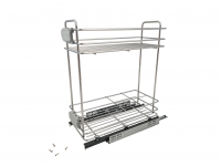 Карго FBM нижнього кріплення, корпус 300 мм, хром, напрямні Salice, Made in Italy