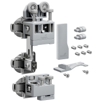 Комплект фурнітури WingLine L v2.0 для лівих дверей, 25 кг, з пружиною, з нижнім елементом, сірий (9339352)