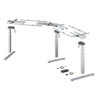 Комплект стола Steelforce Pro 673 SLS, з електрорегулюванням висоти, кут 135°, срібло (9311393) Hettich