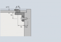 З'єднувач RV 3 для задньої стінки HDF, білий (1004850)