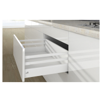 Комплект шухляди ArciTech H=218мм L=450мм, з 2 релінгом, боковина 94 мм, з дотягувачем, білий (17393)