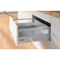 Комплект шухляди Atira H=144мм L=470мм з TopSide під скло, часткового висування, з дотягувачем, сріблястий (14054)