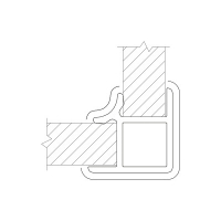 Кут універсальний для цоколя ПВХ Scilm, 90°, H=150 мм, алюміній браш