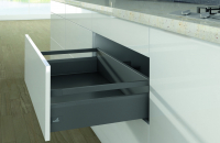 Комплект шухляди ArciTech H=186мм L=500мм, з 1 релінгом, боковина 126 мм, з дотягувачем, антрацит (17392)