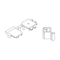 Кут внутрішній 90° до плінтусу Н=15 з заглушкою, сірий