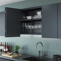 Комплект Kitchen WingLine L v2.0 для лівої двері, без нижньго профиля, 2 створки, в сірому кольорі (15811)