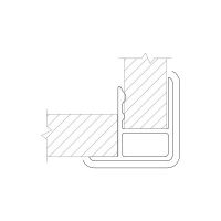 Кут зовнішній для цоколя ПВХ Scilm, 90°, H=120 мм, алюміній браш